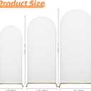Arch Covers,Arch Backdrop Stand Fitted Cover for Wedding Birthday Party Ceremony Banquet Decoration(7.2FT&6.6FT&6FT,White,Cover Only)
