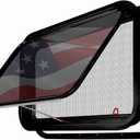 Aucuda Aluminum RV Emergency EXIT Window 30"x20" DOT Certified - Tempered Glass with Screen & Trim Kit, 1-3/4" Wall, Pop-Out Egress for Camper, Cargo, Horse Trailer(Easy Installation, Heat Insulation) (Black)