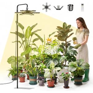 SANSI 240W Grow Light for Indoor Plant, Full Spectrum Tall Stand Floor Lamp
22560LM, High PPFD, Heavy-Duty, Waterproof, Adjustable 62.2-86.6in, CRI 95, Timer, Dimmable, Remote Control, for Large Plants