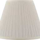 Aspen Creative 33055, Hardback Empire Transitional Spider Lamp Shade, Mushroom Pleated Pleated White, 7" Top x 13" Bottom x 10" Slant