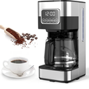 10-Cup Coffee Maker Drip Coffee Machine with 24H Programmable Timer & Brew Strength Control, Smart Anti-Drip System, Reusable Filter, Keep Warm