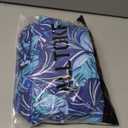 Womens Plus Size Short Sleeve Rash Guard Sets Swim Shirts with Shorts UPF50+ Two Piece Swimsuit (4X, Blue Leaf+navy Bottoms 1)