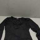 SAUNGKUAI Women's Plunge Deep V Neck Long Sleeve Bodysuit Double Lined Thong Body Suit Shirt Tops (Medium)