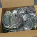 WBHome Pre-lit 6 Feet/72 Inch Christmas Garland, Champagne and Crystal Foliage Garland with 50 LED Lights for Indoor Outdoor Xmas Decor Holiday Decorations, Battery Operated (Batteries NOT Included)