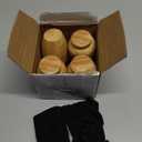 Beeveer 4 Sets Small Urn for Human Ashes Mini Urns with Tree Pattern Engraved Biodegradable Bamboo Cremation Urns for Pet Ashes with Black Velvet Bags