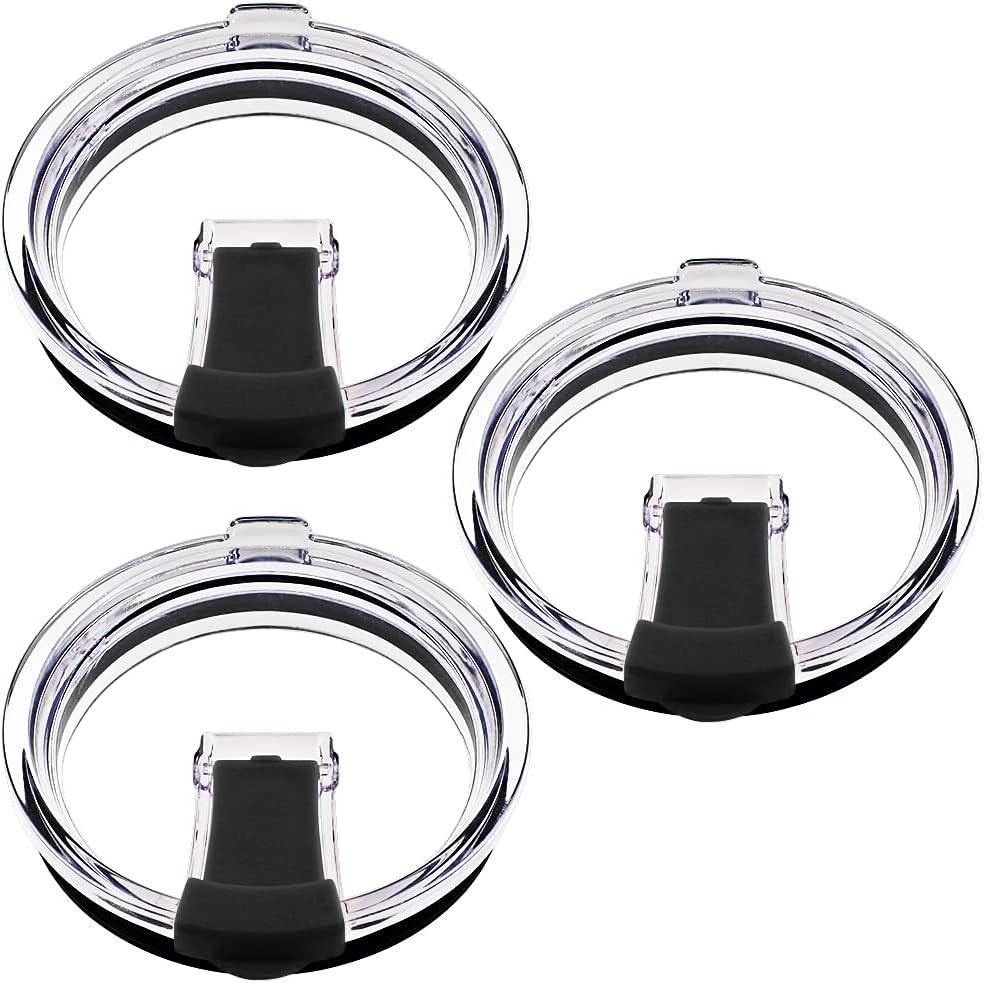 20 oz Tumbler Lids, Fits for YETI Rambler, Ozark Trail, Old Style Rtic (Launched before 2016), SENHAI 3 Pack Spill-proof Splash Resistant Lids Covers for Tumblers Cups-Check the Size Carefully