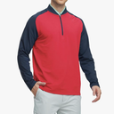 M MAELREG Quarter Zip Pullover Men Moisture Wicking Micro Fleece Performance Raglan Collarless Golf Sweatshirts for Men, M