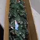 6 ft. Unlit Snowy PVC Slim Artificial Christmas Tree w/Pine Cones