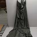Memoriesea Women's Sexy One Shoulder High Split Cocktail Wedding Party Maxi Dress (Large, Army Green)