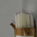 Pure Beeswax Candles, 6.3" Decorative Thin Taper Candles,Honey Scented, Dripless, Smokeless, 30min Burn Time for Birthday, Dinner, Prayer, Church, Hanukkah, Christmas (White, 50 pcs)
