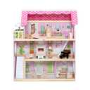 Delta Children Little Gem Dollhouse - 3-Story Dollhouse with 4 Rooms - Includes 16 Accessories - Fits 5-inch Dolls - Pretend Play Dream Gift for Ages 3+