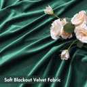 MIULEE Dark Green Velvet Curtains Thermal Insulated Blackout Curtain Christmas Emerald Green Drapes for Bedroom Living Room Darkening 96 Inches Long Curtains Panels Rod Pocket Set of 2