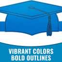Fun Express Blue Graduation Cap Crowns 12 Pieces (Blue, M)