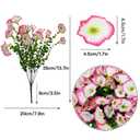 Aisamco Artificial Silk Flowers for Outdoor Decoration,12 Bundles Faux Flowers Colorful Morning Glory with Eucalyptus Fake Plants Greenery UV Resistant for Outside Front Door Planter Porch Patio Yard