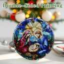 2 x Nativity Scene Ornament: Christmas Ornaments, Religious Christmas Decorations for Tree, Catholic Ornament & Christian Holiday Decor | Religious Gifts, Christian Gifts - Design D