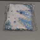 Horaldaily Christmas Tablecloth 60×60 Inch Square, Blue Snowman Pine Snow Washable Table Cover for Party Picnic Dinner Decor