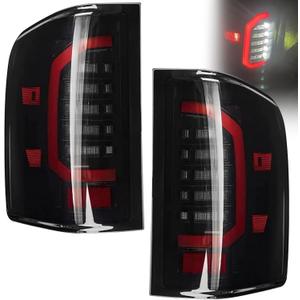 WonVon LED Tail Lights Compatible with 2007-2013 Chevy Silverado 1500 2007-2014 Silverado 2500 HD/3500 HD, LED Tube Rear Light Lamp Dark Smoke Replace A Pair