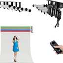 Fotoconic 6 Roller Motorized Electric Wall Ceiling Mount Background Support System with Remote