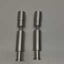 Salt and Pepper Grinder Set of 2,Stainless Steel Push Button Grinder Modern Design Thumb Grinder, for Black Pepper, Sea Salt and Himalayan Salt, Spice and Salt