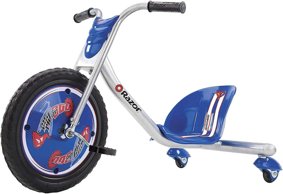 Razor RipRider 360 Caster Trike for Kids Ages 5+ - Lightweight, Rubber Handlebars, Steel Frame, for Riders up to 160 lbs, One Size