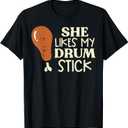 Thanksgiving She Likes My Drumstick Funny Couple Match Men T-Shirt, Size L