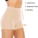 Womens Seamless Shaping Boyshorts Panties Tummy Control Underwear Slimming Shapewear Slip Shorts (Black, M)