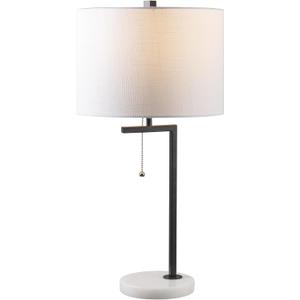 JONATHAN Y JYL1043B Alyssa 24.5" Metal/Marble LED Table Lamp for Bedroom, Living Room, Office, College, Book Case, Nightstands and Coffee Table, Black
