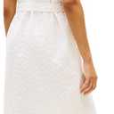 Tommy Hilfiger Women's Short Sleeve Cotton Eyelet Dress with Waist Tie Detail (White, M)