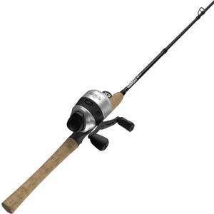 Zebco 33 Cork Reel and Fishing Rod Combo, Graphite Rod with Cork Handle, QuickSet Anti-Reverse Fishing Reel with Bite Alert, Black