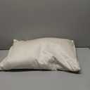 LOFE Organic Kids Pillow with Pillowcase - 16x22 Toddler Pillow with 100% Organic Cotton Shell, Adjustable Loft Youth Pillow, Machine Washable Organic plilow, Soft, Perfect for Kids&Youth&Children (Off White)