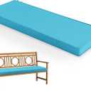 Summsun Outdoor Bench Cushion: Waterproof and Fade Resistant Patio Furniture Cushions - Non-Slip Bench Pad Cushion with Removable Cover for Garden Swing Porch Sofa Settee, 48 x 18 x 3 Inch, Teal