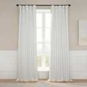 HPD Half Price Drapes - Faux Linen Curtains for Living Room (1 Panel) - 50W X 96L - Textured Room Darkening Curtains for Bedroom 96 Inches Long - Drapes for Home Decor, Birch Taupe
