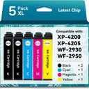 Remanufactured Ink Cartridge for Epson 232 Ink Cartridge Combo Pack for Epson XP-4205 XP-4200 WF-2930 WF-2950 for 232XL T232 XL High Yield (5 Pack)