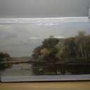 InSimSea Extra Large Framed Vintage Wall Art, River Swans Prints, 24x48inch