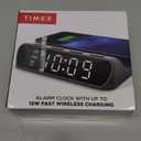 Timex Alarm Clock with Wireless Charger for iPhone, Android, and AirPods - Black (TW14B)