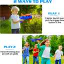 LJZJ 3 Pack Airplane Launcher Toys, 2 Flight Modes LED Foam Glider Catapult Plane, Outdoor Flying Toy for Kids, Birthday Gifts for Boy Girl 3+ Year Old, B-Day Party Supplies