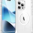 FNTCASE for iPhone 14 Pro-Max Case: Clear Transparent Magnetic Drop Protective Cases | Shockproof Slim Thin Anti-Yellowing Cover & Shatterproof Rugged Hard Crystal TPU Phonecase