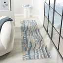 LR Home 2 x 7 Machine Washable Indoor Runner Rug for Home Decor - Contemporary Abstract Carpet for Living Room Decor - Modern Bohemian Rugs Suitable for Bedroom, Living Room, Office - Blue/Multicolor