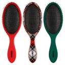 Conair Detangling Hair Brush Set 3 Pack, Use Wet and Dry and ideal for All Hair Types, Detangler Brushes for Women and girls, gifts for her, Tartan, Red, Green
