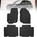 GXARTS 4 PCS Front and Rear Velour Replacement Floor Mats Carpet Black Compatible with Toyota RAV4 2006 2007 2008 2009 2010 2011 2012