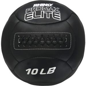 Champion Sports Rhino Promax Elite Slam Ball Soft Shell, Non-Slip Grip, Multiple Weights , 14 Diameter, for Weightlifting, Plyometrics, Cross Training & Home Gym Fitness (10 Pounds)