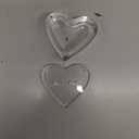 Engraved Wedding Ring Boxes for Ceremony Acrylic Ring Bearer Box for Wedding Proposal Engagement (Heart-Shaped B)