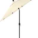 California Umbrella 12-Year-Non-Fading, 9Ft Premium Sunbrella Patio Umbrella, Hand-Crank, Button-Tilt, Black Frame, Canvas Fabric