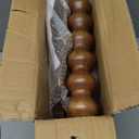 Round Side Table, Small Drink Table for Small Spaces, Modern Accent Nightstand with Solid Wood Leg for Living Room, Bedroom, Corners, and Office (Rustic Brown)