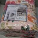 5x7 Area Rugs for Living Room Vacuum-Friendly Machine Washable Area Rug Flower Floral Printed Pattern Low Pile Non-Slip Carpet for Bedroom Hallway Entryway, Pink Beige