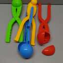 Max Fun 4 Pack Snowball Maker Snow Ball Toys Games with Handle for Kids Outdoor Indoor Winter Snowball Fight Maker Tool Clip with Drawstring Bag