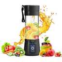 Portable Blender Fruit Rechargeable With USB, Mini Blender, Fruit Juice Six Blades (Black)