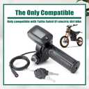 YUXIVCNE Upgrade 48V Ebike Speedometer Throttle with M Key Replacement for Tuttio Soleil 01 for soleil01 Electric Dirt Bike Integrated Display Throttle Tip:No 'M,' no Buy