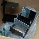 Floating Book Shelves for Wall, 8 Tier Invisible Floating Bookshelf, Vertical Spine Book Tower, Wall Mounted & Space Saving, Heavy Duty Metal Book Organizer for Home Office, 4 Pack Black