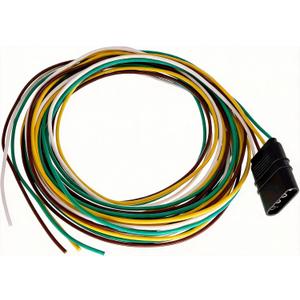NEWSUN 10FT 3M Long Premium Extendable Trailer Wire Harness 4-Way Flat 4-Pin Silver Plated Copper Wiring Connector, Female end, Long-Lasting, Robust & User-Friendly
